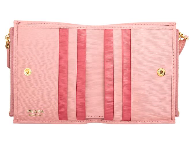 Cartera Bifold Prada Pink Vitello Move Rosa - vista 6