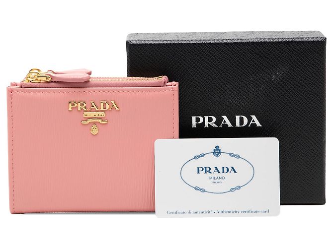 Cartera Bifold Prada Pink Vitello Move Rosa - vista 8