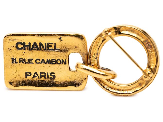 Spilla Chanel Gold Gold Plated Rue Cambon Tag D'oro - vista 3