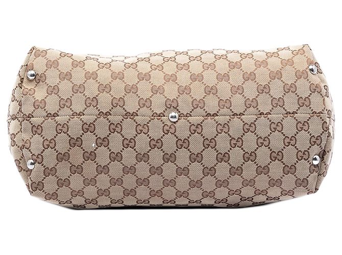 Gucci Beige Medium GG Canvas Icon Bit Tote - Ansicht 3