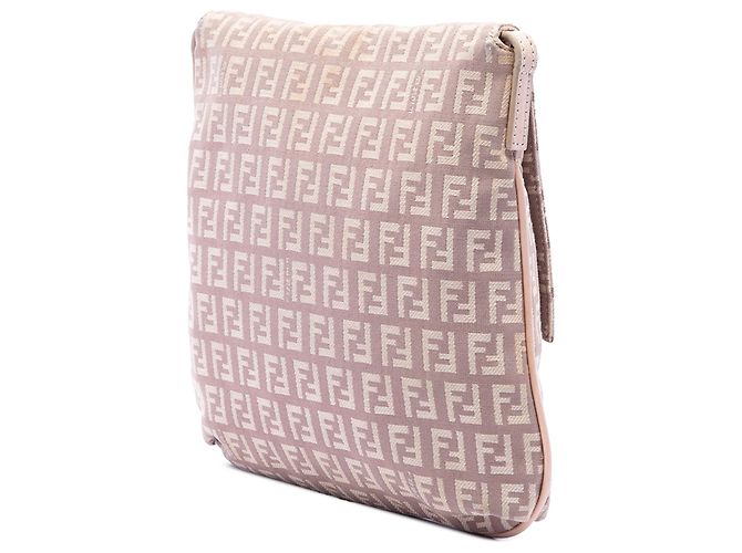 Fendi Pink Zucchino Canvas Crossbody Rosa - vista 2