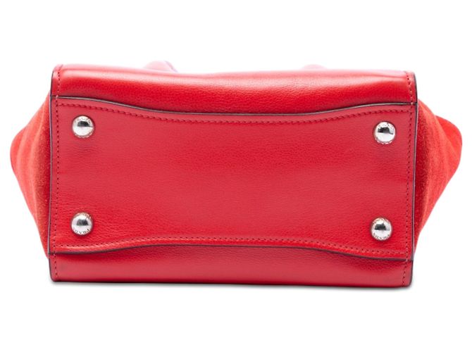 Prada Red Small Glace Calf Twin Pocket Satchel Rot - Ansicht 3