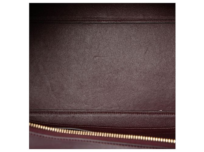 Céline Celine Trapeze Satchel aus dreifarbigem Leder in Rot, Größe Medium Bordeaux - Ansicht 4