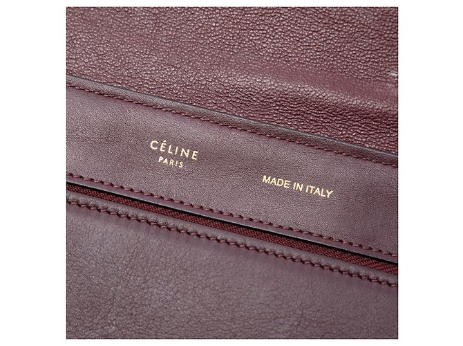 Céline Celine Trapeze Satchel aus dreifarbigem Leder in Rot, Größe Medium Bordeaux - Ansicht 5
