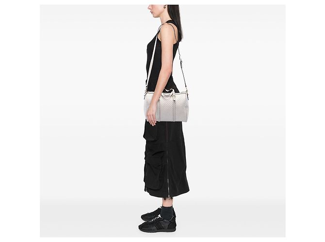 Borsa Boston Nice Microguccissima bianca Gucci Bianco Crudo - vista 7