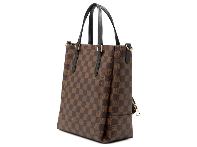 Louis Vuitton Marrone Damier Ebene Belmont PM - vista 2