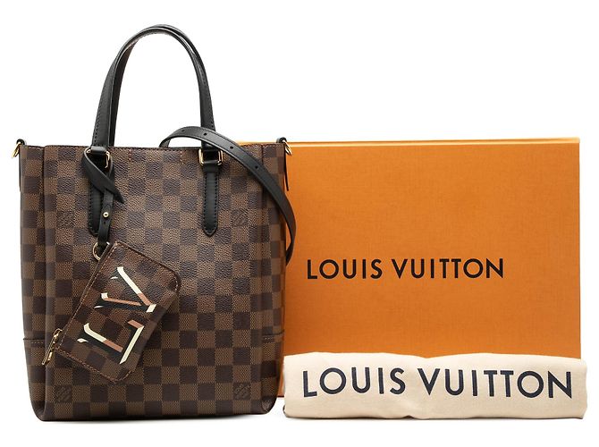 Louis Vuitton Marrone Damier Ebene Belmont PM - vista 8
