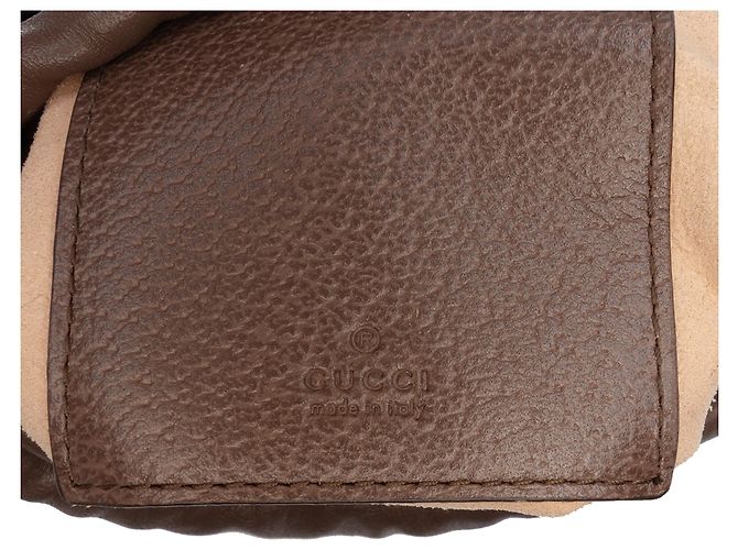 Borsa a secchiello Gucci Beige Mini GG Supreme Ophidia - vista 5