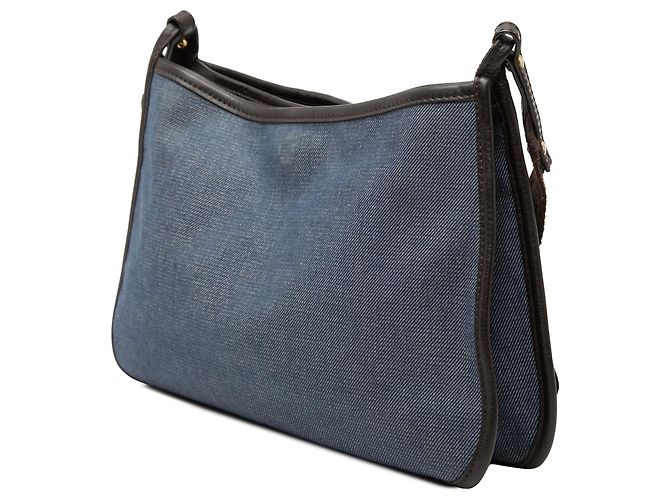 Pochette crossbody in denim blu Fendi - vista 2