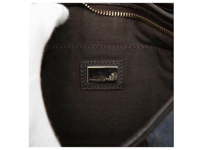 Pochette crossbody in denim blu Fendi - vista 6