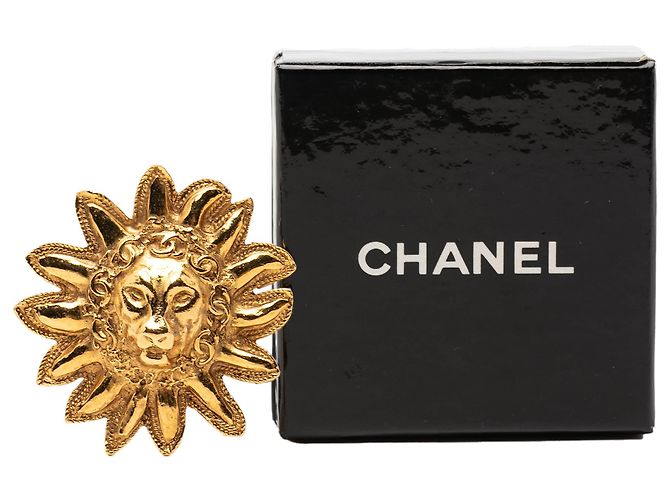 Spilla Sole Testa di Leone Placcata Oro Chanel Gold Gold Plated D'oro - vista 4