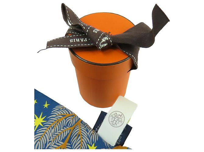 Sciarpa Twilly in seta Hermès Blue Sous Le Charme D Orphee Blu scuro - vista 8