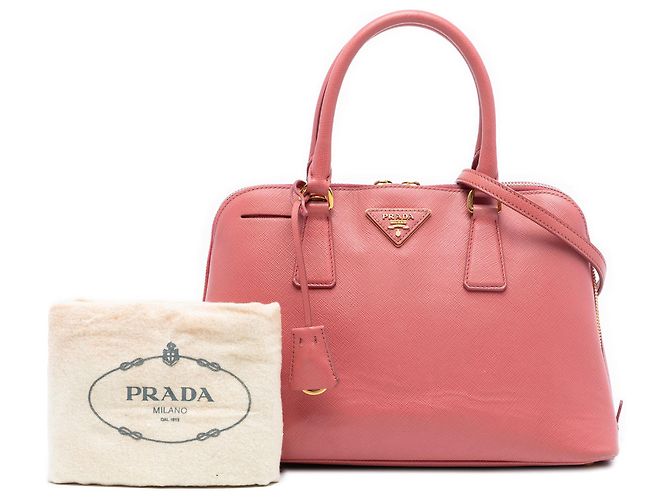 Borsa Prada Pink Medium Saffiano Lux Promenade Rosa - vista 8