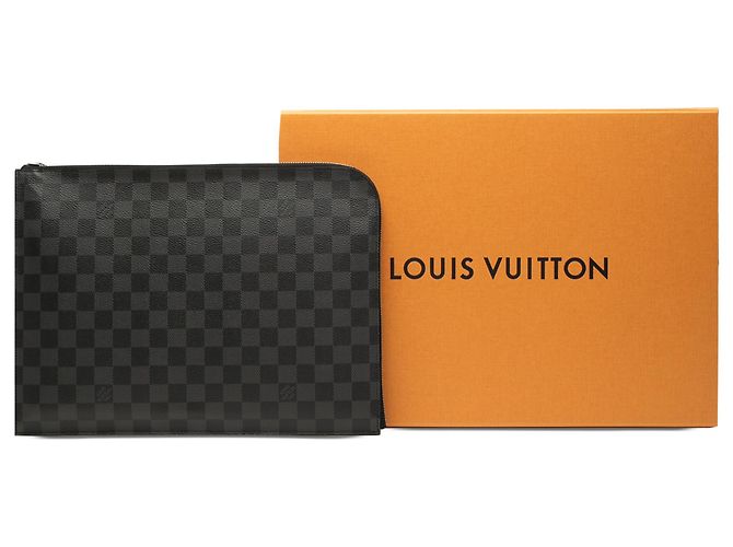 Louis Vuitton Pochette Jour GM in Damier Graphite nero - vista 8