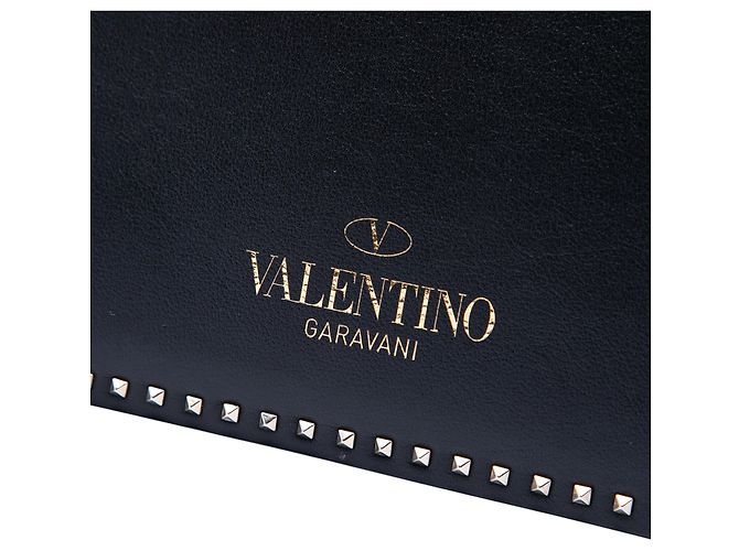 Borsa a mano Valentino in pelle nera con Rockstud Nero - vista 5