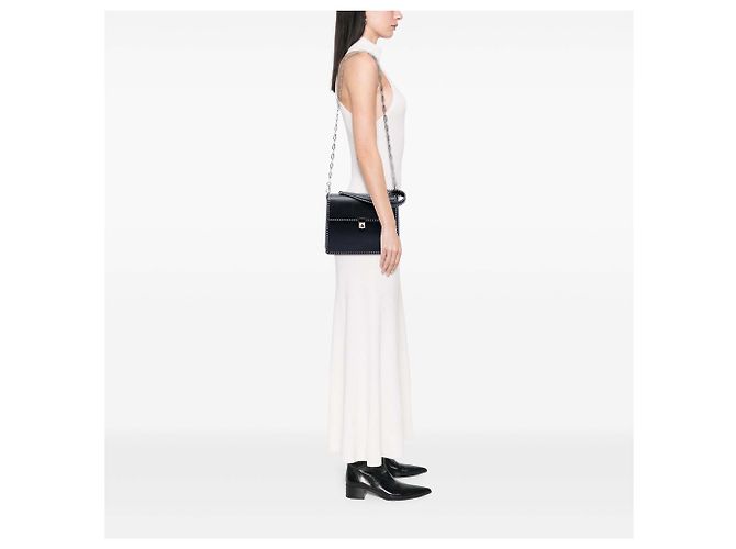 Borsa a mano Valentino in pelle nera con Rockstud Nero - vista 6