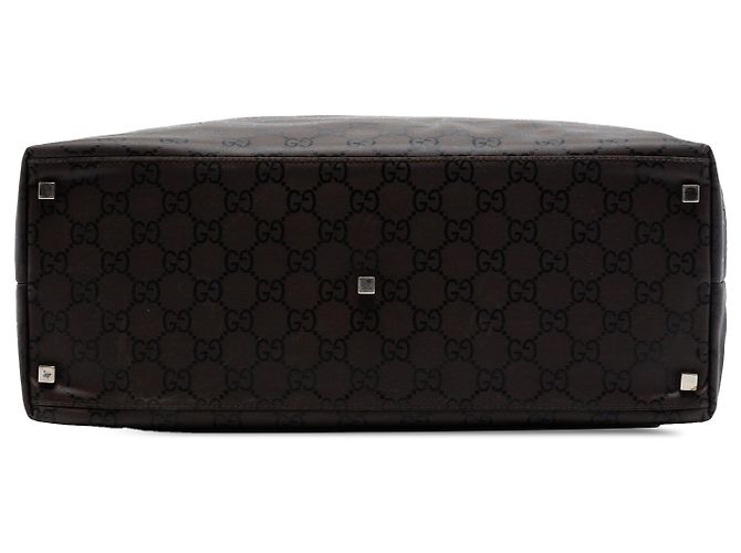 Borsa a tracolla Gucci in nylon GG marrone Marrone scuro - vista 3