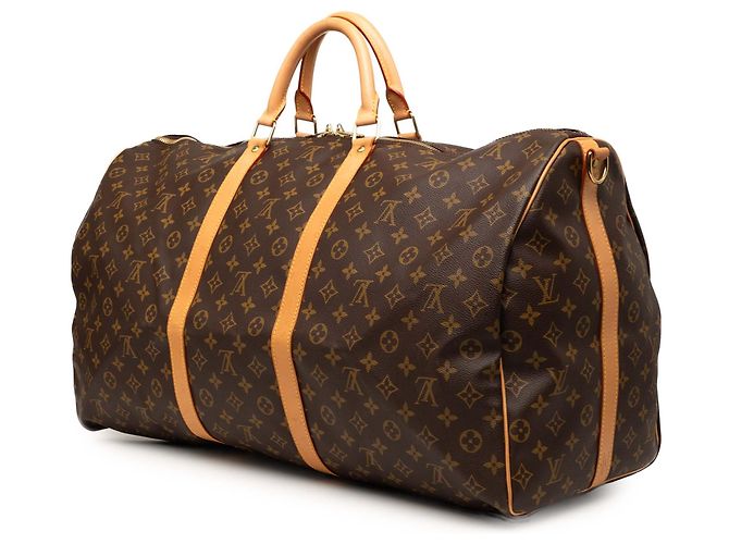 Louis Vuitton Marrone Monogram Keepall Bandouliere 60 - vista 2