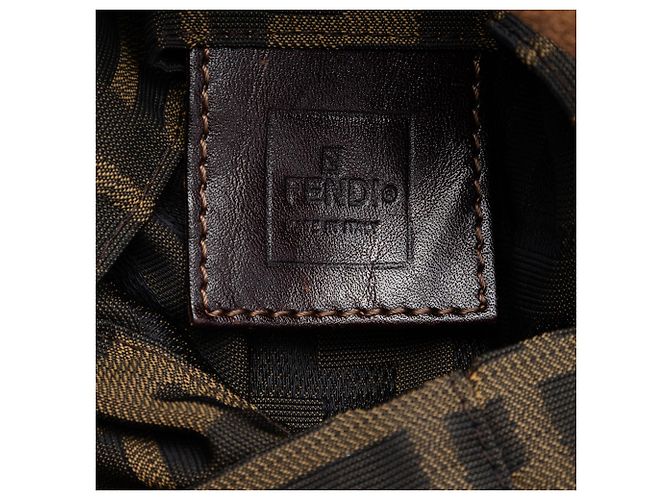 Tote em canvas Zucca marrom Fendi - vista 5