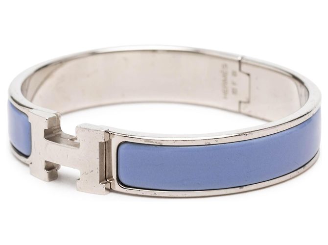 Bracciale Hermès Blue Narrow Enamel Clic H PM - vista 2