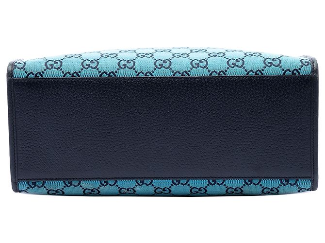 Gucci Tote aus blauem GG-Interlock-Canvas, klein - Ansicht 3