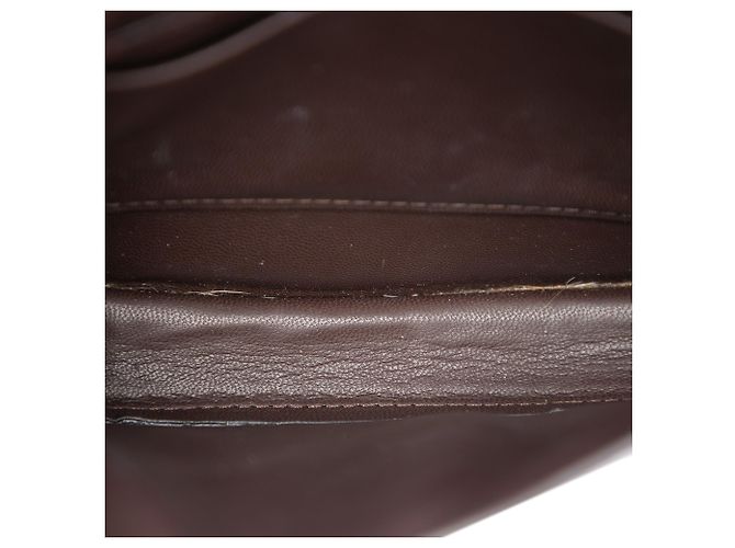 Céline Celine Bolsa transversal simétrica em couro de vitelo estampado marrom Mini Castanho escuro - vista 4