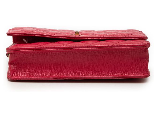Wallet On Chain Portafoglio con catena Chanel Red Quilted Caviar Reissue 2.55 Rosso - vista 3