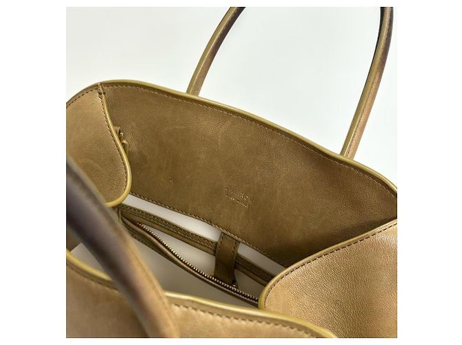 The Row Borsa Classica Muschio Marrone Cachi - vista 9