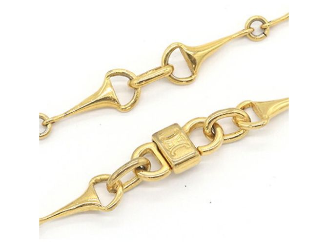 Céline Collana Horsebit in metallo dorato Celine D'oro - vista 3