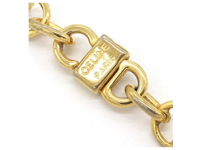 Céline Collana Horsebit in metallo dorato Celine D'oro - vista 4