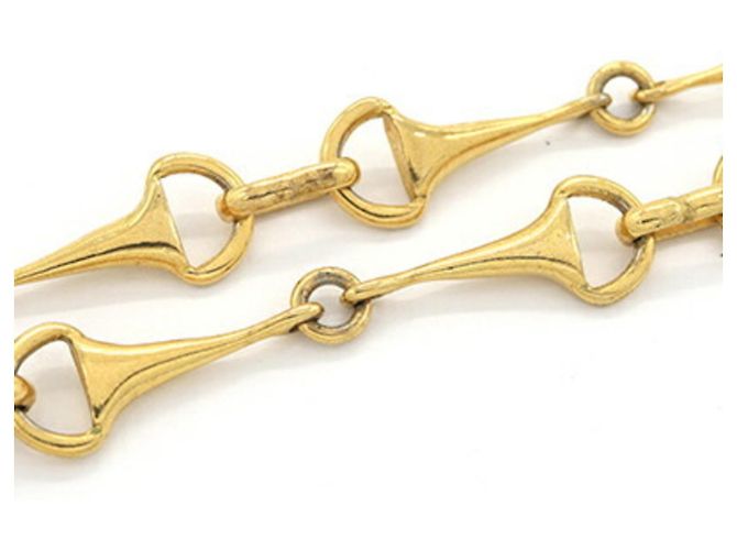 Céline Collana Horsebit in metallo dorato Celine D'oro - vista 5