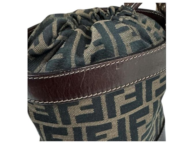 Borsa a secchiello Fendi Zucca Marrone Nero - vista 11