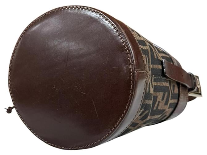 Borsa a secchiello Fendi Zucca Marrone Nero - vista 5