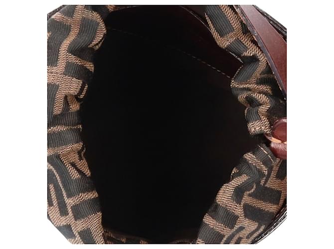 Borsa a secchiello Fendi Zucca Marrone Nero - vista 6