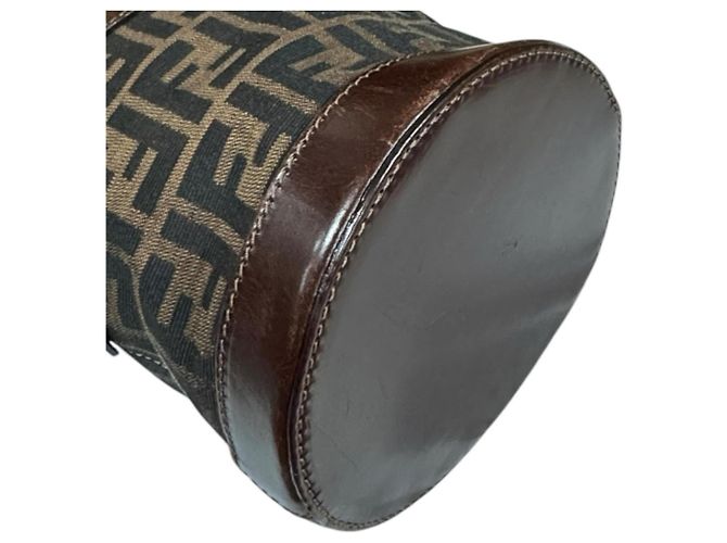Borsa a secchiello Fendi Zucca Marrone Nero - vista 8