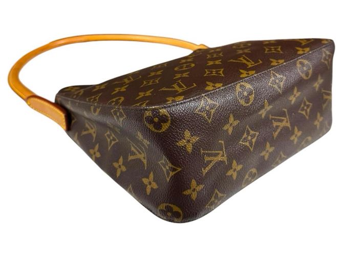 Borsa a Spalla Louis Vuitton Looping MM Monogram Marrone - vista 6