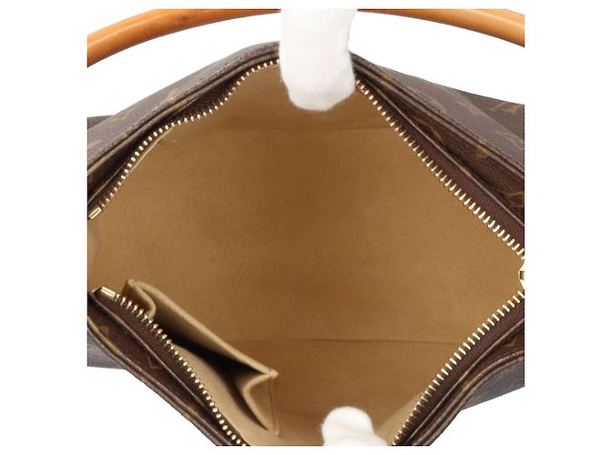 Borsa a Spalla Louis Vuitton Looping MM Monogram Marrone - vista 8
