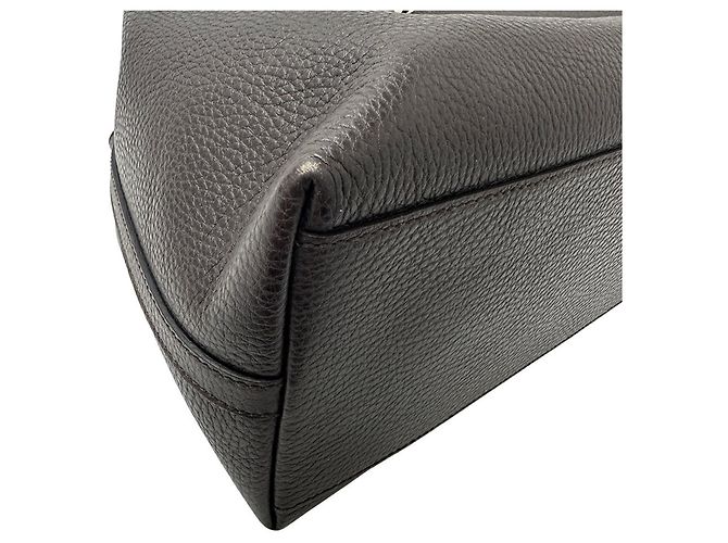 Borsa a mano in pelle marrone scuro Gucci - vista 4