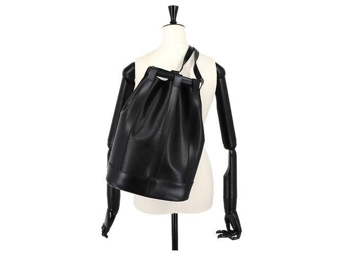 Borsa a Spalla Louis Vuitton Epi Randonnee PM Nero - vista 10
