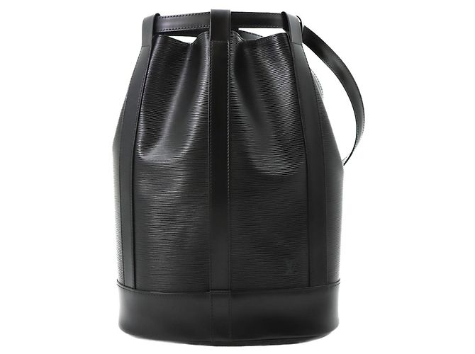 Borsa a Spalla Louis Vuitton Epi Randonnee PM Nero - vista 2
