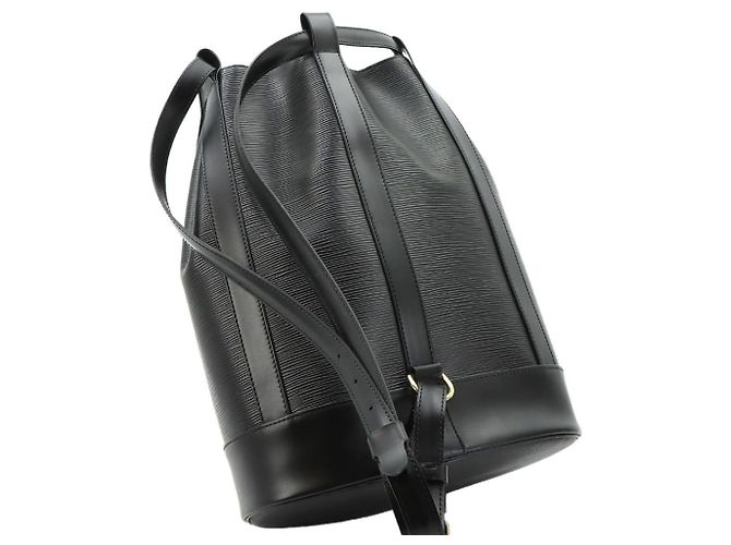 Borsa a Spalla Louis Vuitton Epi Randonnee PM Nero - vista 5