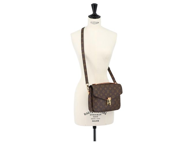 Borsa Louis Vuitton Monogram Pochette Metis MM Marrone Monogramma - vista 10