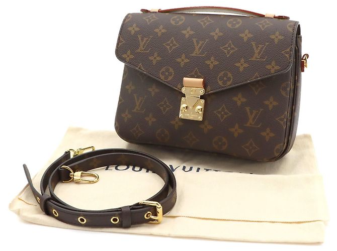 Borsa Louis Vuitton Monogram Pochette Metis MM Marrone Monogramma - vista 2