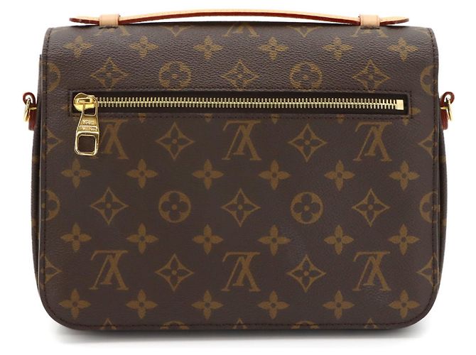 Borsa Louis Vuitton Monogram Pochette Metis MM Marrone Monogramma - vista 3
