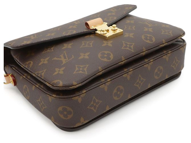 Borsa Louis Vuitton Monogram Pochette Metis MM Marrone Monogramma - vista 5
