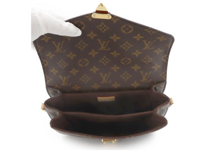 Borsa Louis Vuitton Monogram Pochette Metis MM Marrone Monogramma - vista 8