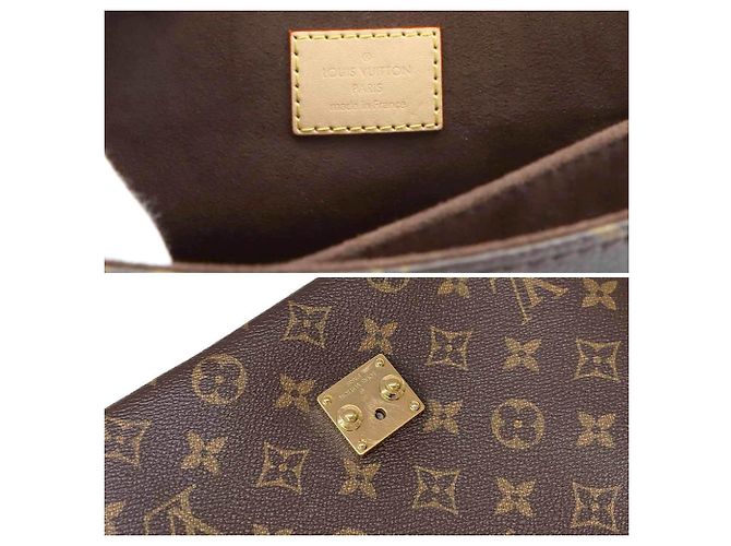 Borsa Louis Vuitton Monogram Pochette Metis MM Marrone Monogramma - vista 9