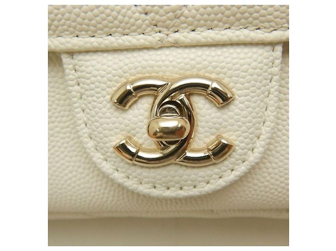 Timeless Borsa a Spalla Chanel Matelassé Caviar Bianco - vista 14
