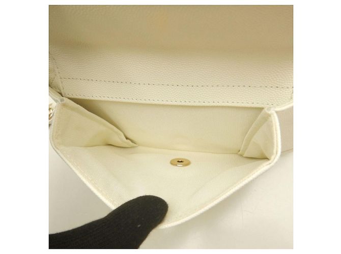 Timeless Borsa a Spalla Chanel Matelassé Caviar Bianco - vista 19