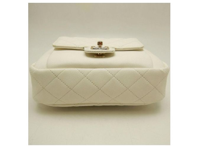 Timeless Borsa a Spalla Chanel Matelassé Caviar Bianco - vista 7